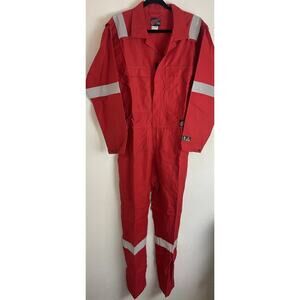 Red Wing FR Overalls Fire Retardant Reflective Red Size 36 Towing NEW w/Tag